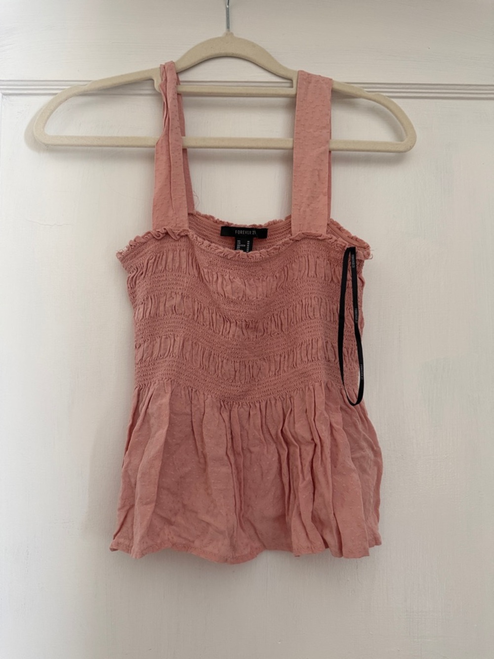 Forever 21 Dusty Pink Smocked Cami Top